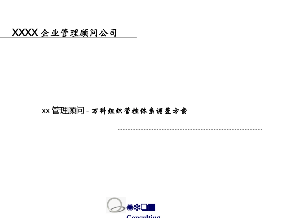 07-08年VIP万科集团组织管控体系方案48页_第1页