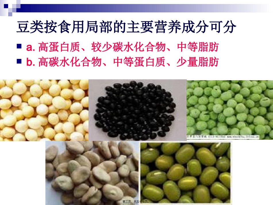 《烹饪营养与卫生》第十二讲-豆类及制品与蔬果的营养价值 烹饪管理系 教学课件_第3页