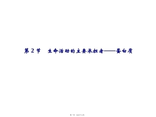 教学课件生命活动的主要承担者─蛋白质(必修1)
