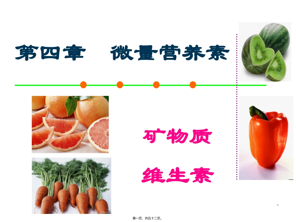 培训讲座课件 第四章  微量营养素_第1页