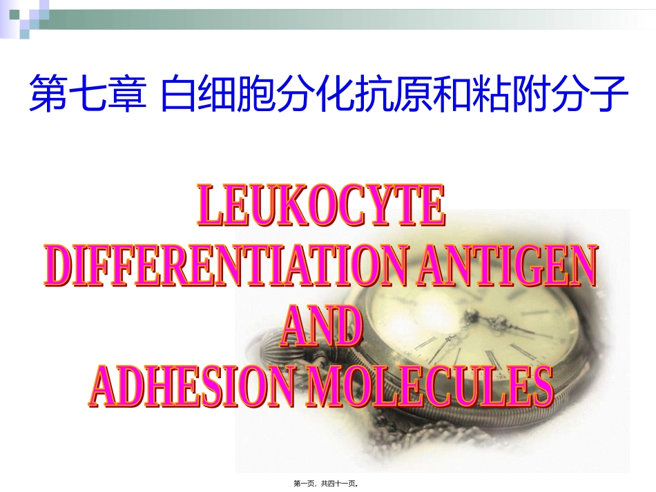 7.白细胞分化抗原和粘附分子_第1页