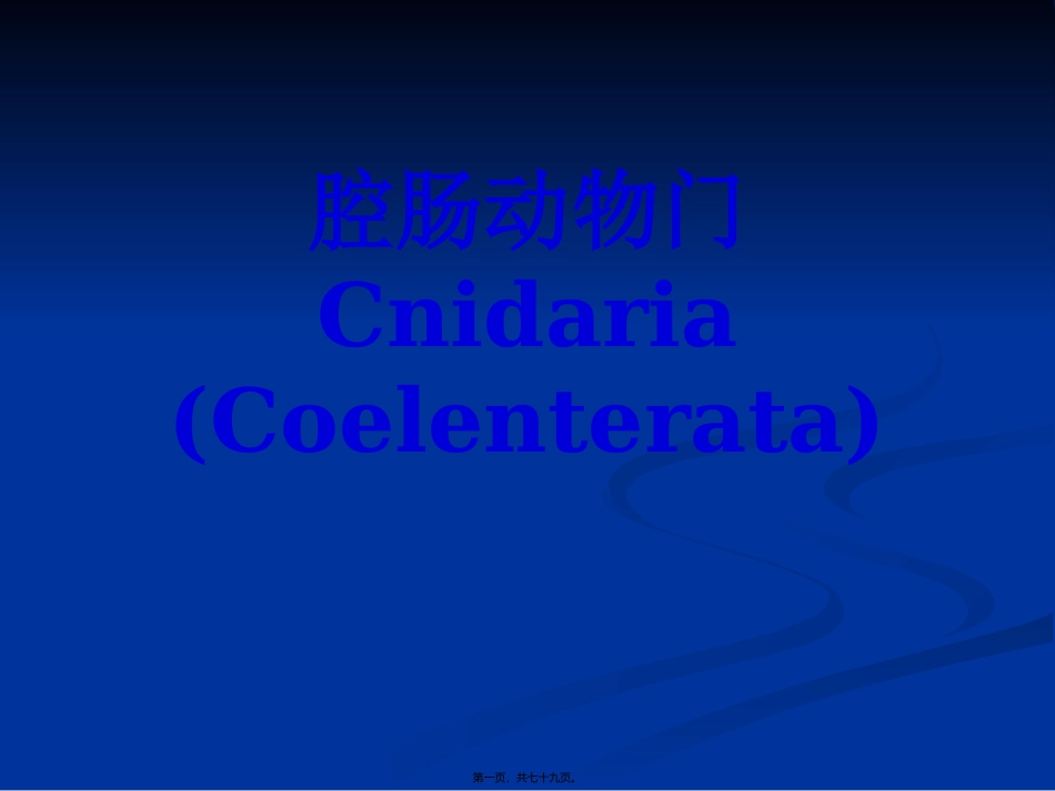 腔肠动物门 教学课件_第1页