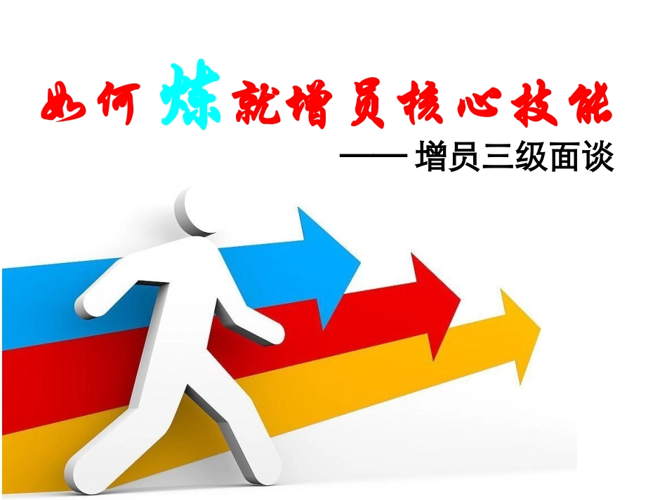 如何炼就增员核心技能 增员三级面谈 培训课件_第1页
