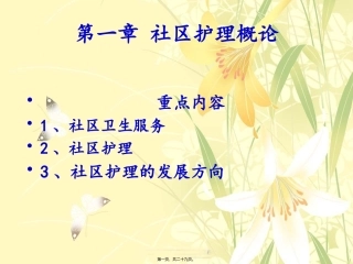 第1讲社区卫生服务