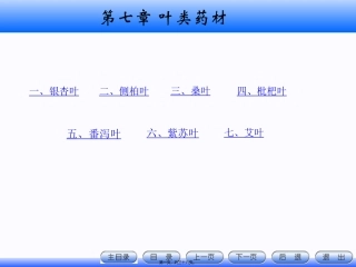 7.叶类药材详解