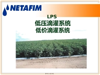 LPS低压滴灌系统精讲