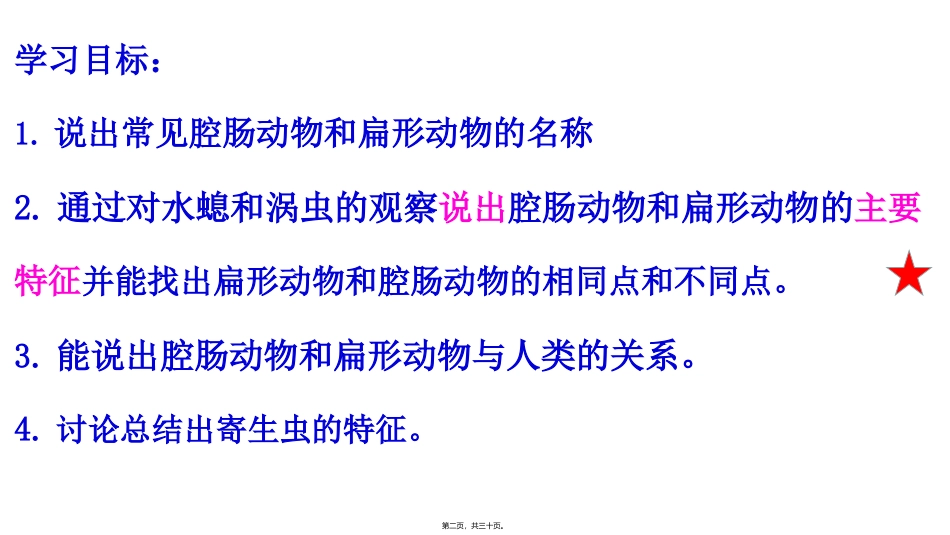 生物教学课件  腔肠动物和扁形动物_第2页