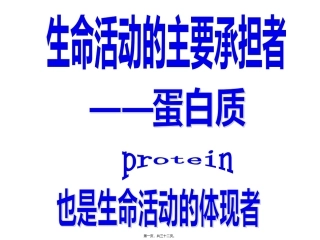 生命活动的主要承担者 教学课件