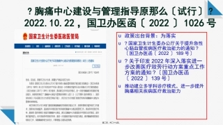 《指导原则》的中国胸痛中心教学课件