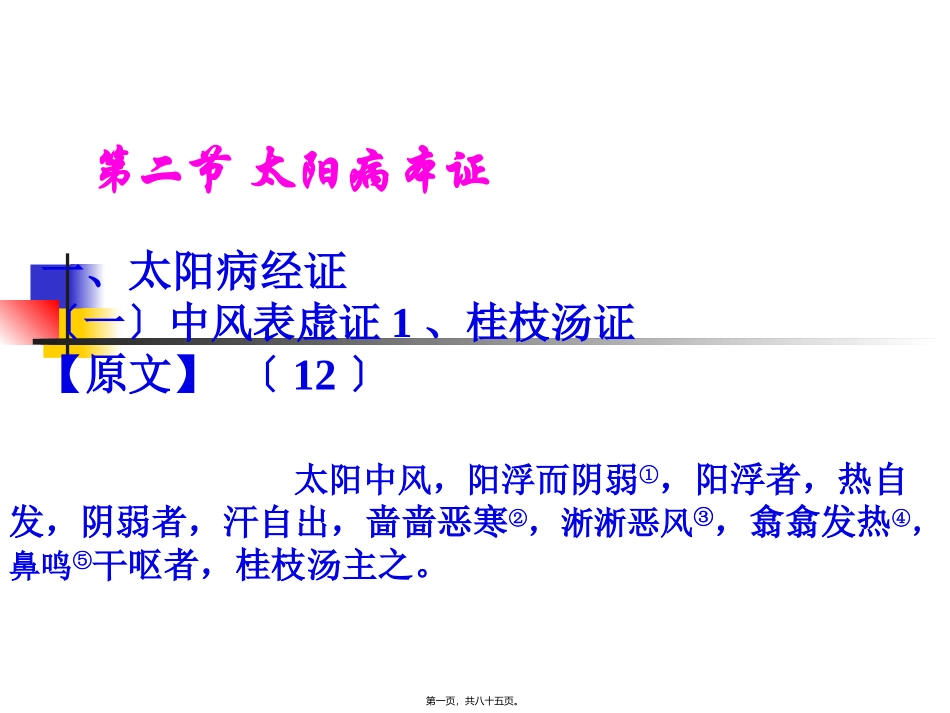 太阳本证(中西医班)演示文稿教程 课件_第1页