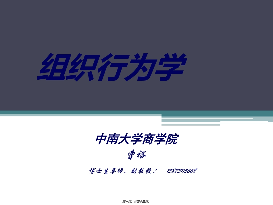 第1章组织行为学入门_第1页