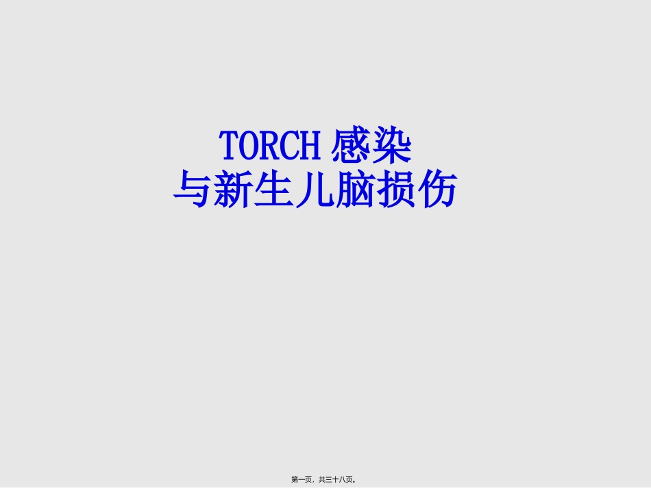 TORCH感染与新生儿脑损伤_第1页