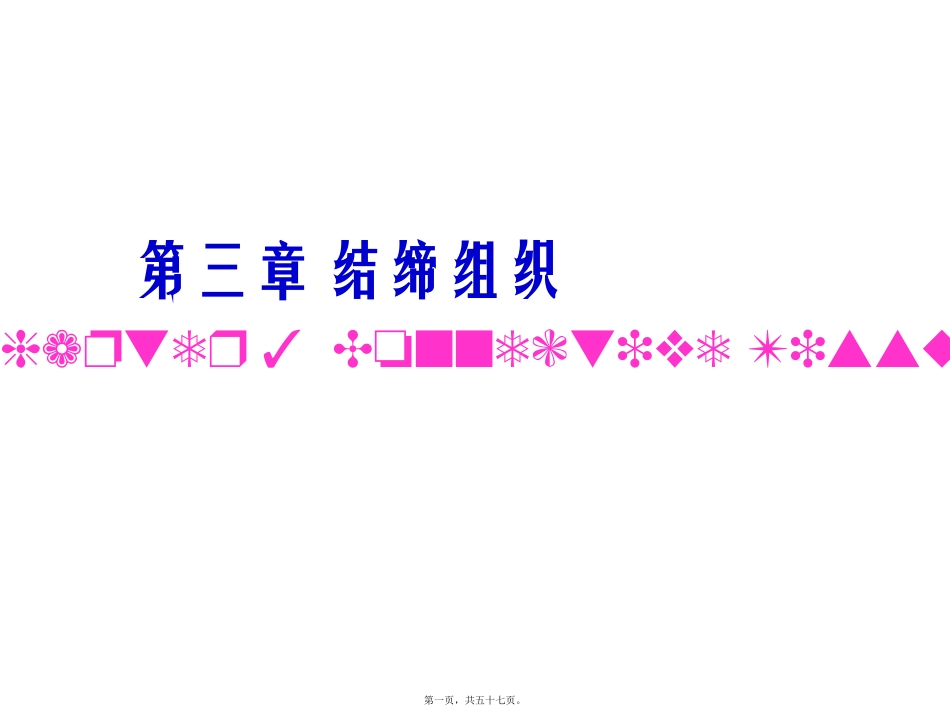 【组胚】 结缔组织 生物教学课件_第1页