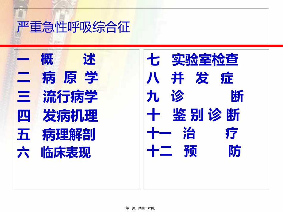 严重急性呼吸综合征教学课件_第2页