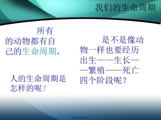 7我们的生命周期