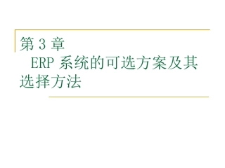 第3章-ERP系统的可选方案及其选择方法