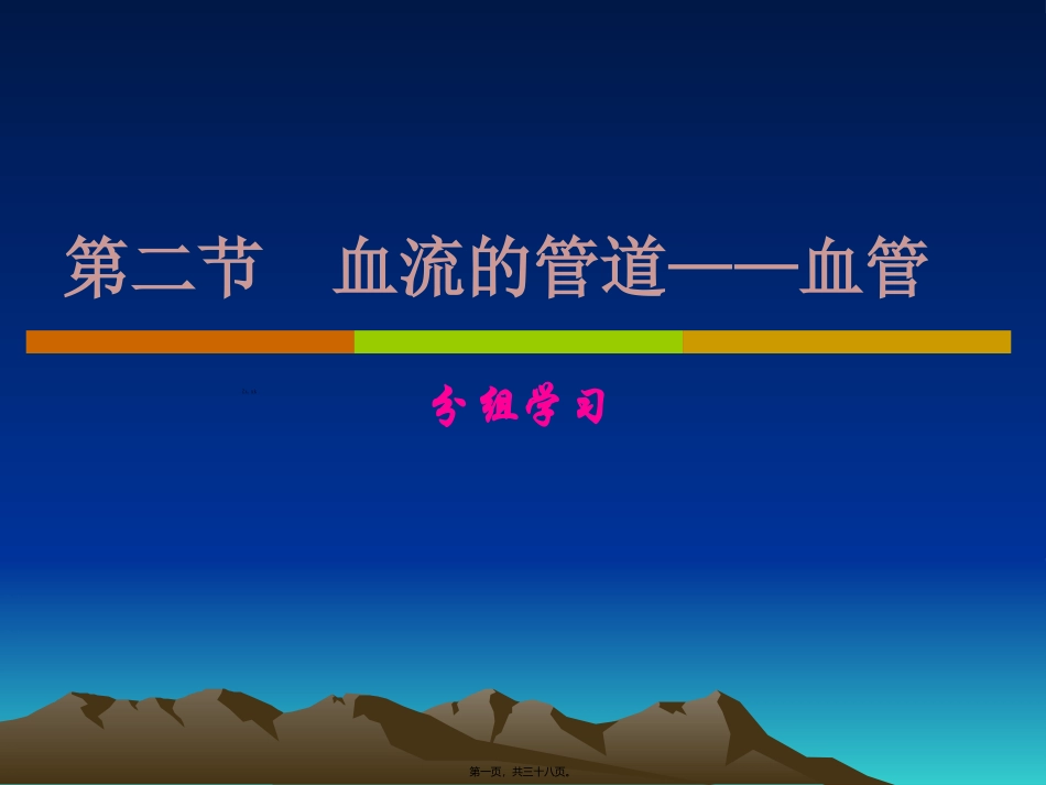 血流的管道——血管 医学教学课件_第1页