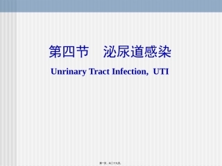 医学培训课件 第四节--泌尿道感染
