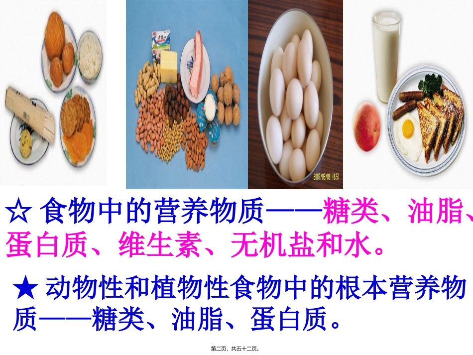 教学课件 基本营养物质(2必修2)_第2页