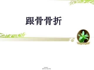 医学教学课件 跟骨骨折