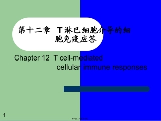 T淋巴细胞介导的细胞免疫应答