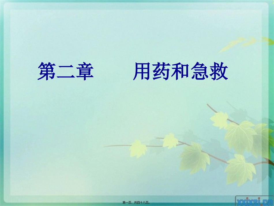 8.2用药和急救汇总_第1页
