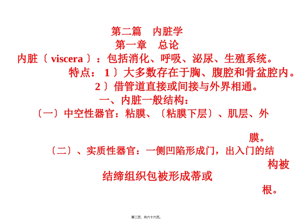 医学教学课件 内脏总论、消化管_第2页