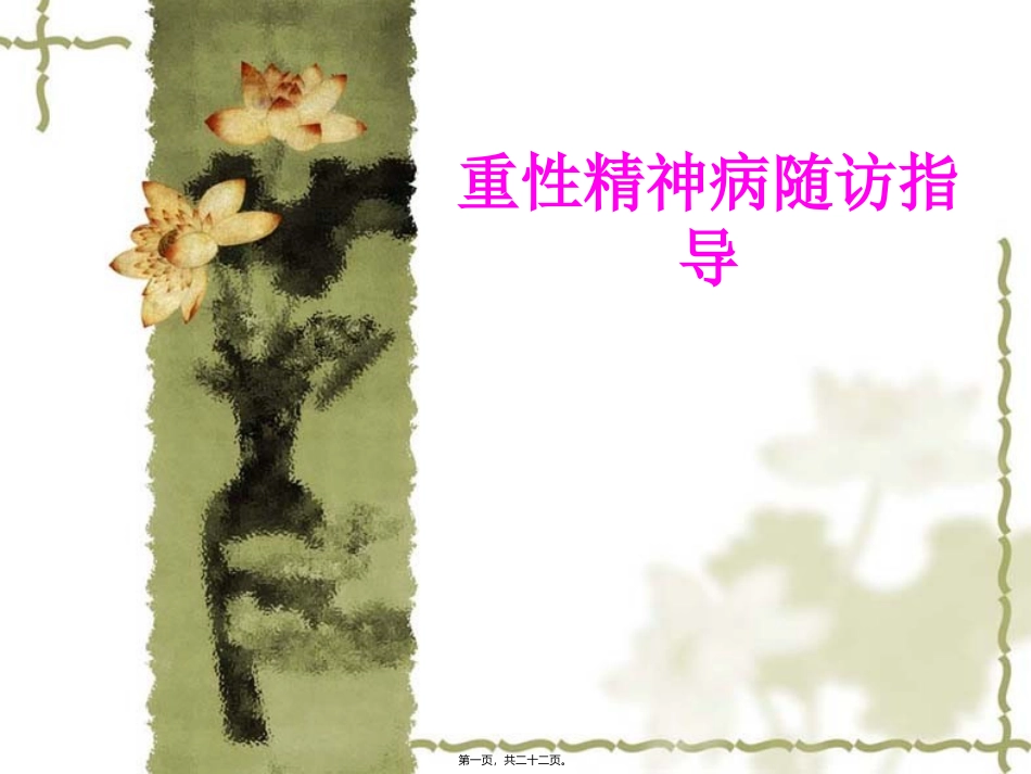 重性精神病随访指导资料医学教学课件_第1页