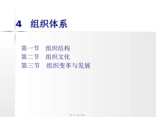 组织体系以及文化 工商管理专业培训课件