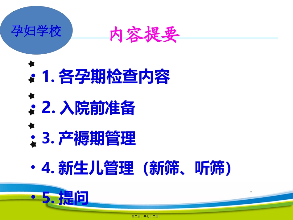 产前检查及产后知识讲座_第2页