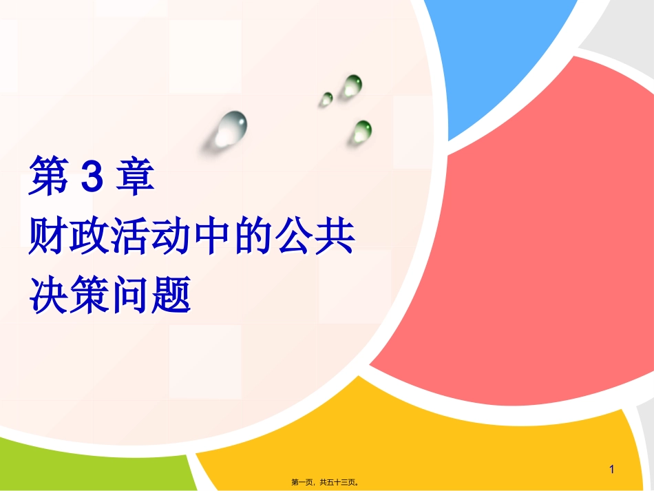第3章---财政活动中的公共决策问题_第1页