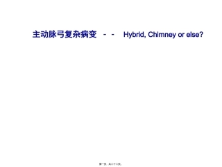 主动脉弓复杂病变--HybridChmneyorelse 医学教学课件