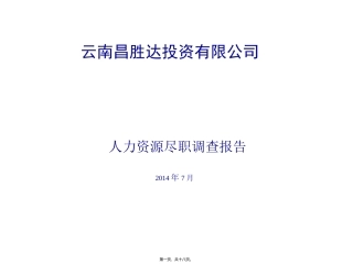昌胜尽职调查资料