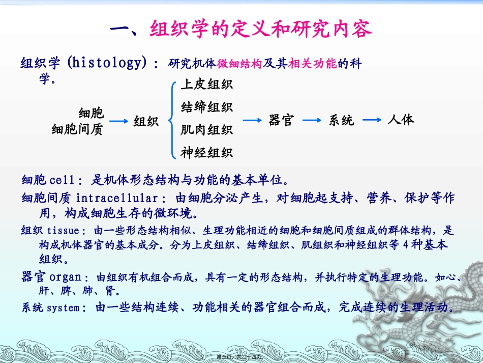 组织学与胚胎学绪论 培训教学课件_第3页