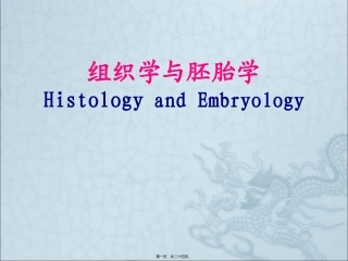 组织学与胚胎学绪论 培训教学课件