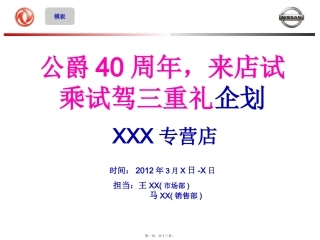 XXX店店头活动企划案-X月X日