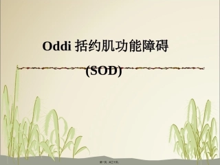 Oddi括约肌功能障碍(SOD)