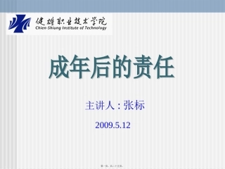 成年后的责任(2010.6.10)讲义