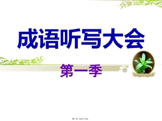 成语听写大会活动资料剖析