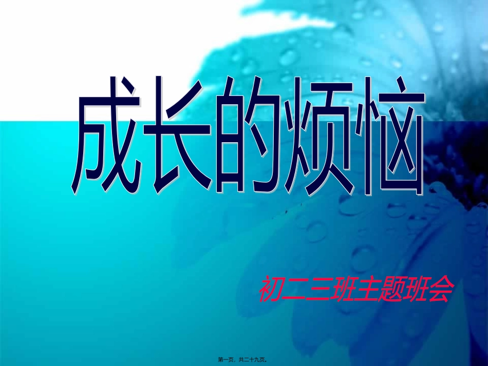 成长不烦恼班会_第1页