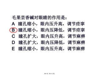 Y第8-9章抗胆碱药