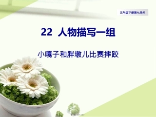 22-人物描写一组-小嘎子和胖墩儿比赛摔跤