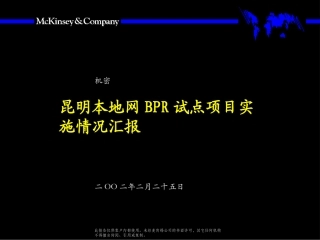 028麦肯锡：昆明本地网BPR项目方案