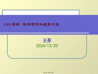 ERP-03基本概念和重要术语