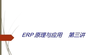 ERPERP原理与应用----第三讲