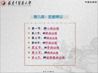 9.第九章-脏腑辨证