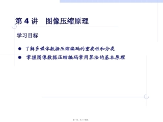 第4讲图像压缩原理资料