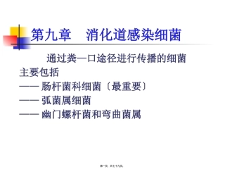9肠道感染细菌