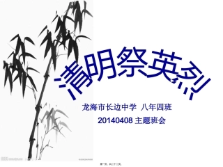 20140408清明祭英烈主题班会1