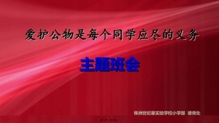 爱护公物主题班会